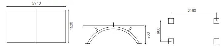 Medidas mesa de pin pon