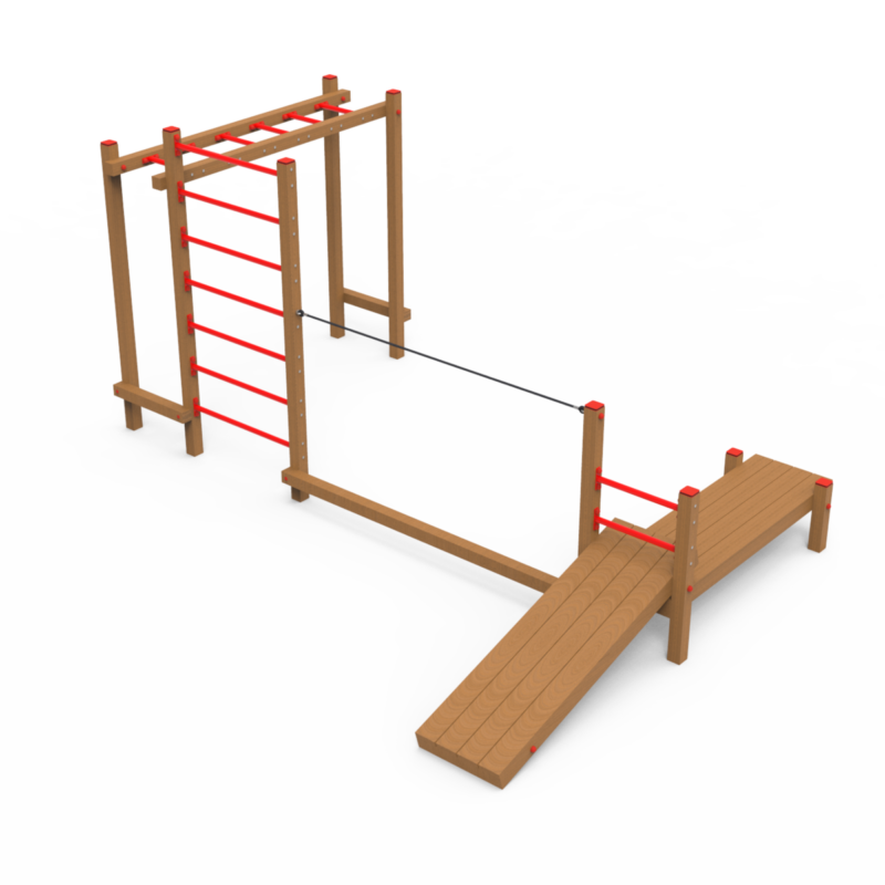 Conjunto escalada, equilibrio y abdominales