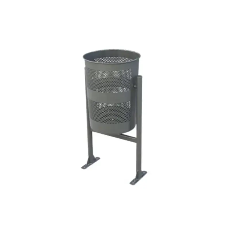 Papelera de acero perforado